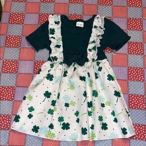 Green and White Shamrock Dress